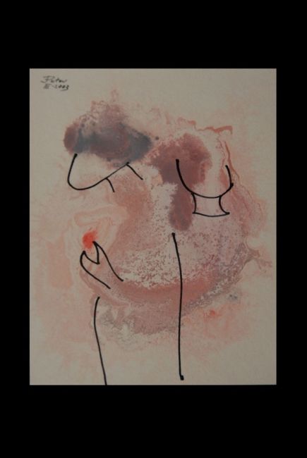 Peinture intitulée "visages et corps" par Alexandre Sacha Putov (1940-2008) Benezi, Œuvre d'art originale, Huile