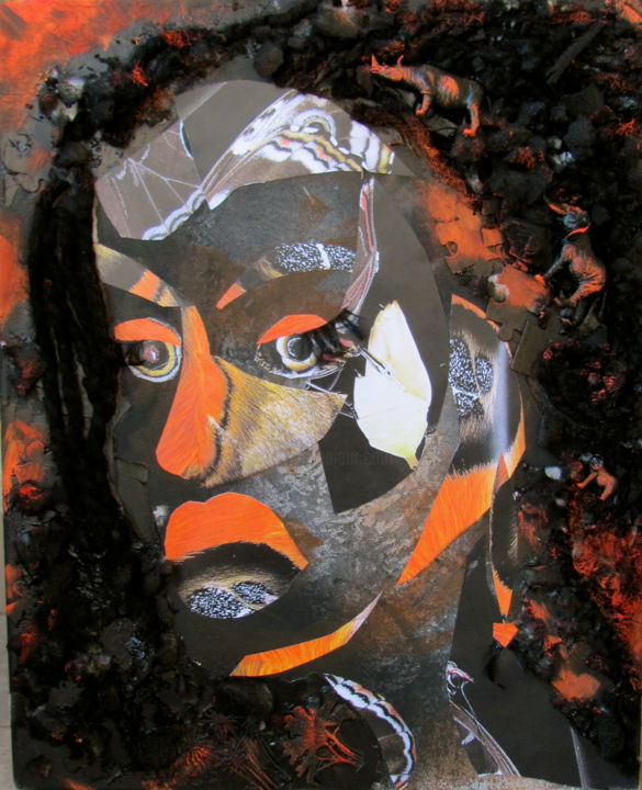 Коллажи под названием "Collage on Canvas" - Alexandre Caetano, Подлинное произведение искусства