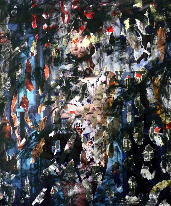 Painting titled "CLAIR OBSCUR" by Alexandre Taillandier, Original Artwork, Collages