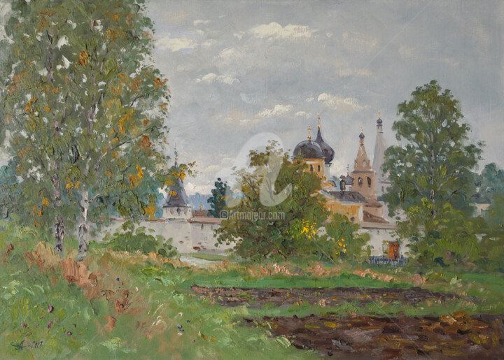 Painting titled "Staritsa, monastery…" by Alexander Alexandrovsky, Original Artwork, Oil