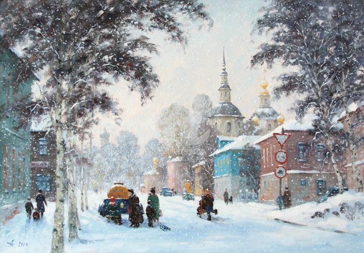 Painting titled "The Great Ustyug. S…" by Alexander Alexandrovsky, Original Artwork