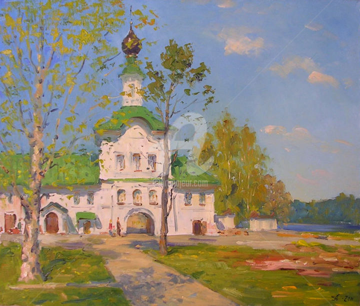 Painting titled "Barbican church" by Alexander Alexandrovsky, Original Artwork