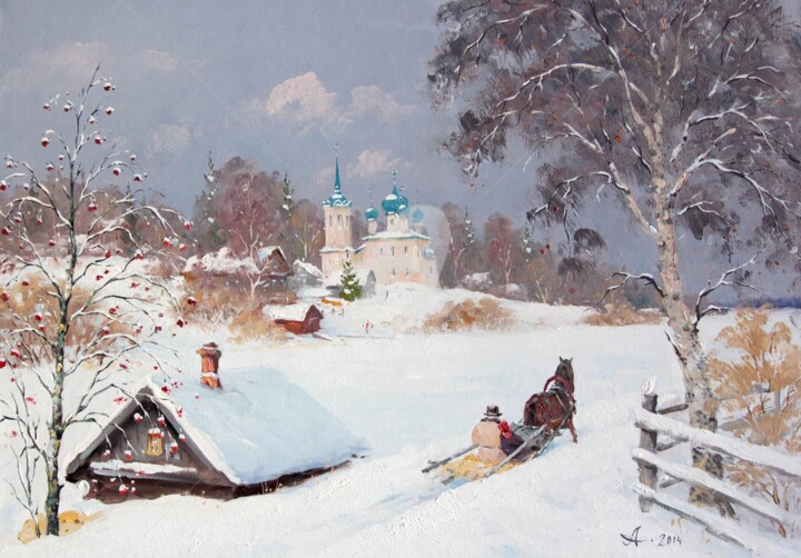 Pintura intitulada "The Old Ladoga. Rus…" por Alexander Alexandrovsky, Obras de arte originais, Óleo