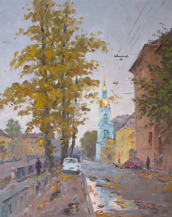 Painting titled "Kryukov river. St.P…" by Alexander Alexandrovsky, Original Artwork, Oil