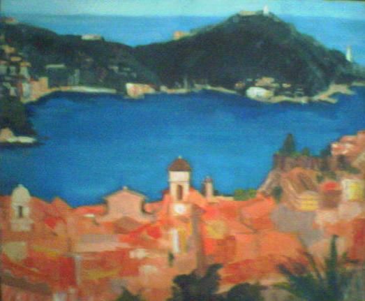 Painting titled "Villefranche" by Hagianu Alexandra, Original Art,
