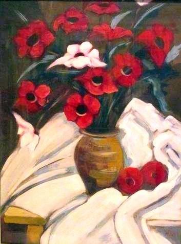Painting titled "Flori" by Hagianu Alexandra, Original Art,