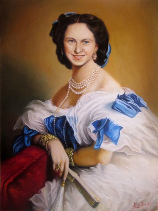 Painting titled "Elena" by Bullet, Original Artwork, Oil