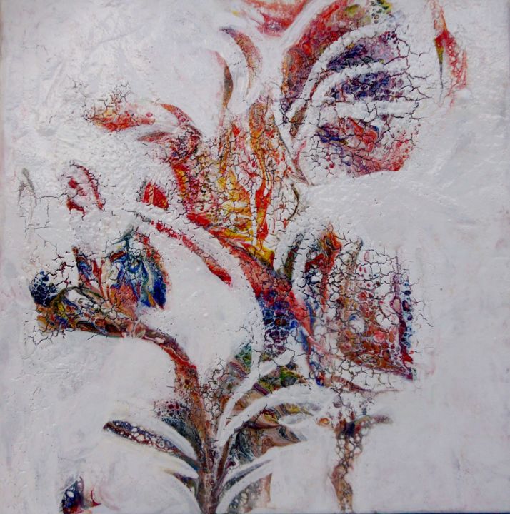 Ζωγραφική με τίτλο "desert flower" από Alexandra Simanndani, Αυθεντικά έργα τέχνης, Ακρυλικό