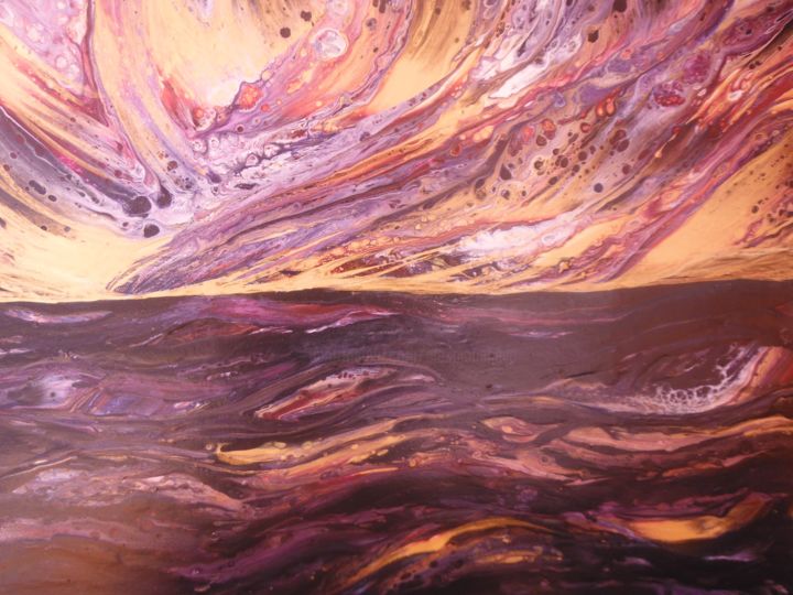 Pintura titulada "armageddon sunset" por Alexandra Simanndani, Obra de arte original, Acrílico