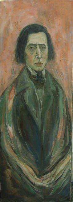 Painting titled "Frederic Chopin" by Aleksej Daniel Djermanovic, Original Artwork