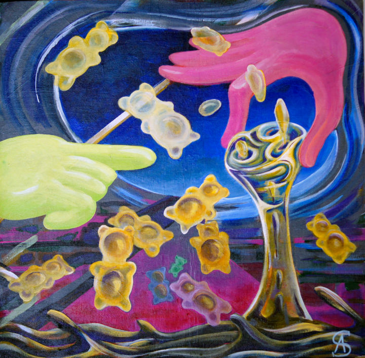 Painting titled "Distilation of sens…" by Aleksey Savolsky, Original Artwork, Acrylic