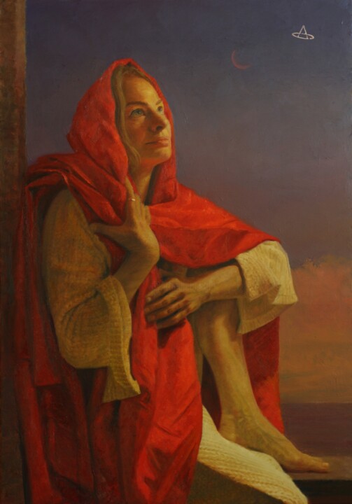 Schilderij getiteld "Katerina" door Alexey Spirin, Origineel Kunstwerk, Olie