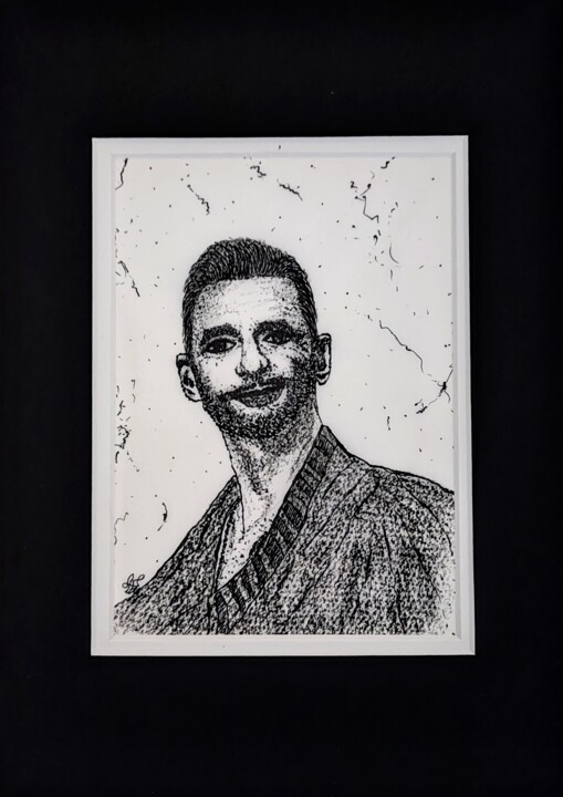 Tekening getiteld "Dave Gahan" door Alex Furio, Origineel Kunstwerk, Inkt