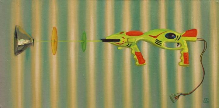 Painting titled "Ray Gun" by Alexander Girshin, Original Artwork