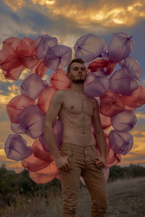 Fotografie getiteld "Guy at sunset" door Alex Grear, Origineel Kunstwerk, Digitale fotografie