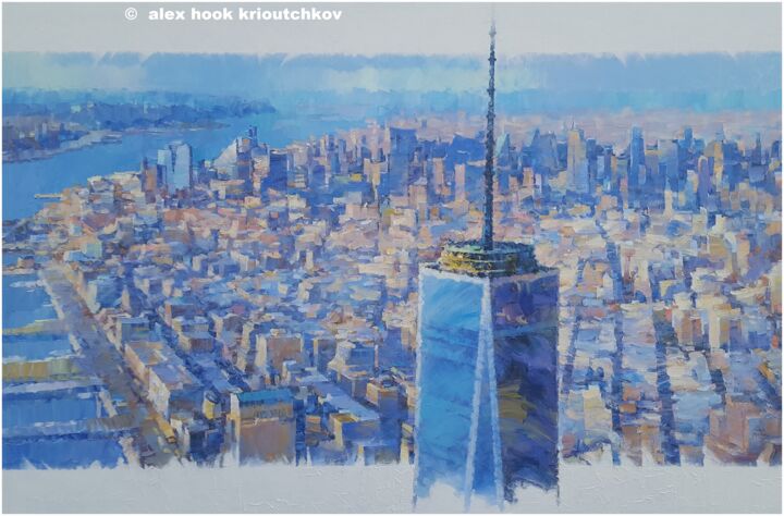Pittura intitolato "New York XXVII" da Alex Hook Krioutchkov, Opera d'arte originale, Olio