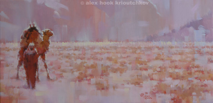 Schilderij getiteld "Desert" door Alex Hook Krioutchkov, Origineel Kunstwerk