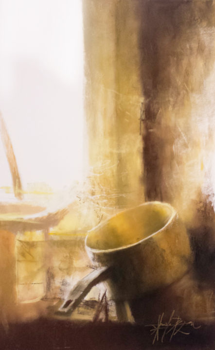 Peinture intitulée "Ensoleillé II" par Alexis Le Borgne, Œuvre d'art originale, Pastel