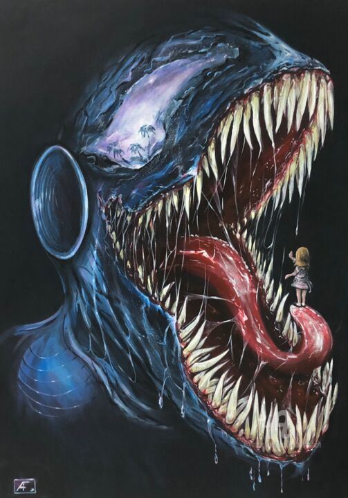 Painting titled "Venom" by Alexis Franch (AF-alexis), Original Artwork, Acrylic