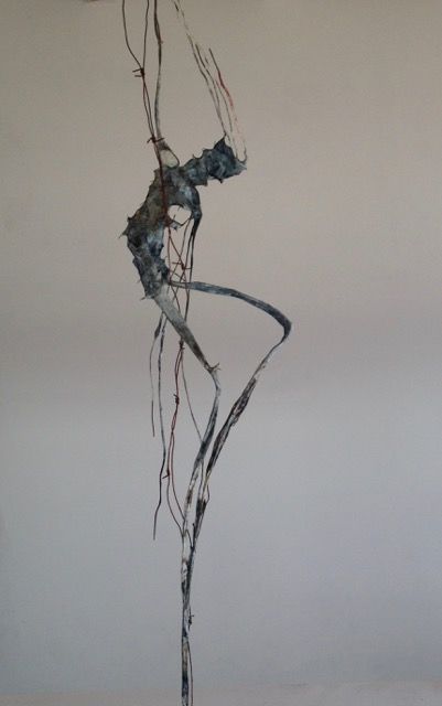 Sculpture titled "Verstrickt 2" by Alexius Wichtler, Original Artwork, Metals
