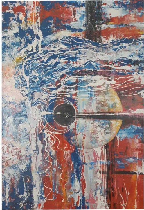 Картина под названием ""Икар"" - Александр Мартыненко, Подлинное произведение искусства, Масло Установлен на Деревянная пане…