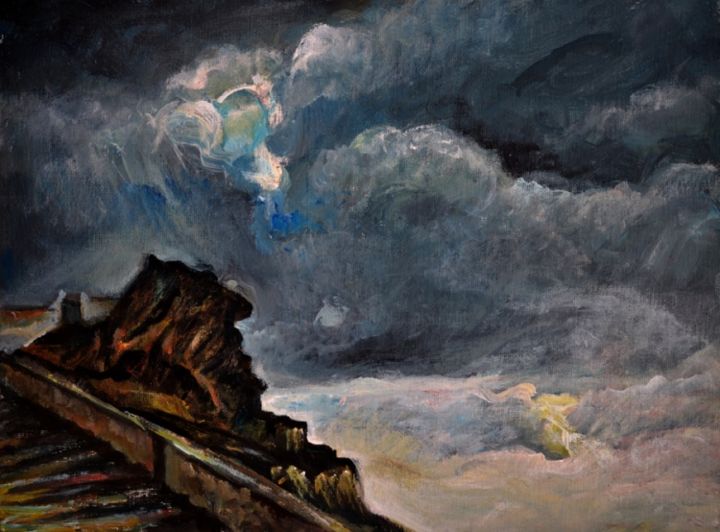 Pittura intitolato "A, Solodov "Heaven…" da Alex Solodov, Opera d'arte originale, Altro