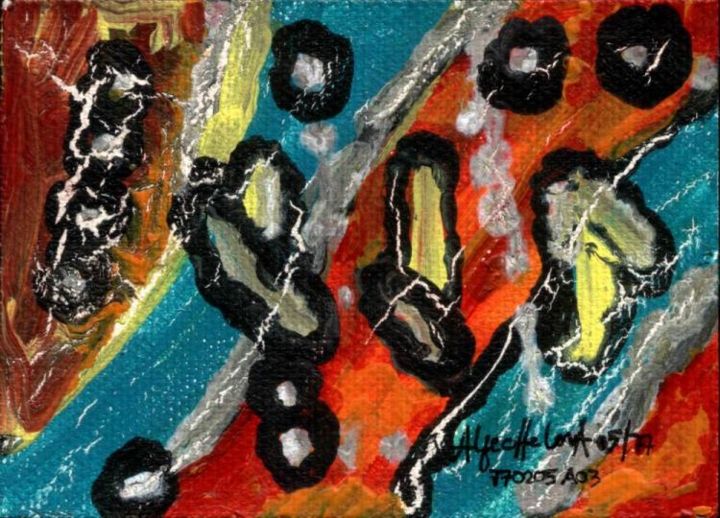 Painting titled "ACEO - 770205A03" by Alfechelena Alforque Helen Alfeche, Original Artwork