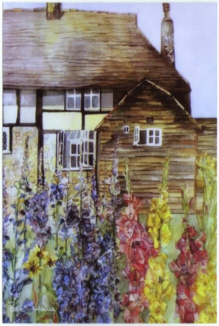 Pittura intitolato "Cathys Cottage" da Susie Lidstone, Opera d'arte originale
