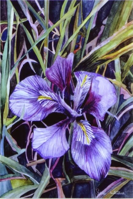 Painting titled "Clematis 1" by Susie Lidstone, Original Artwork