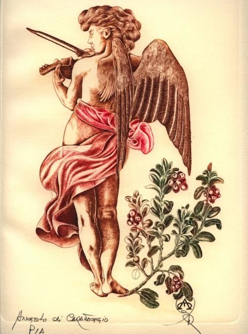 Отпечатки и Гравюры под названием "Angelo di Caravaggio" - Alfomega, Подлинное произведение искусства, гравюра