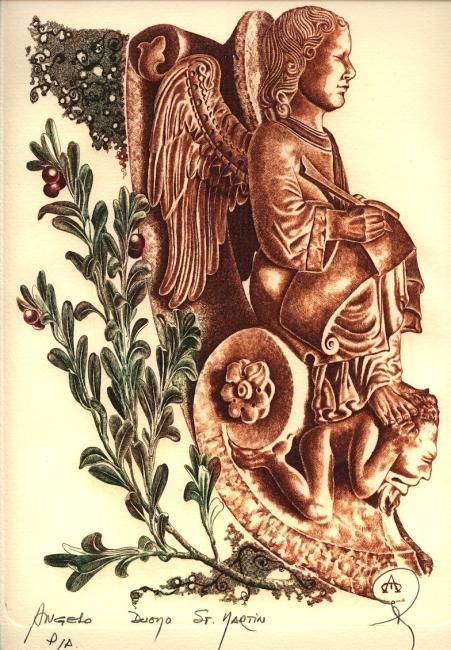 Отпечатки и Гравюры под названием "Angel Catedral de S…" - Alfomega, Подлинное произведение искусства, гравюра