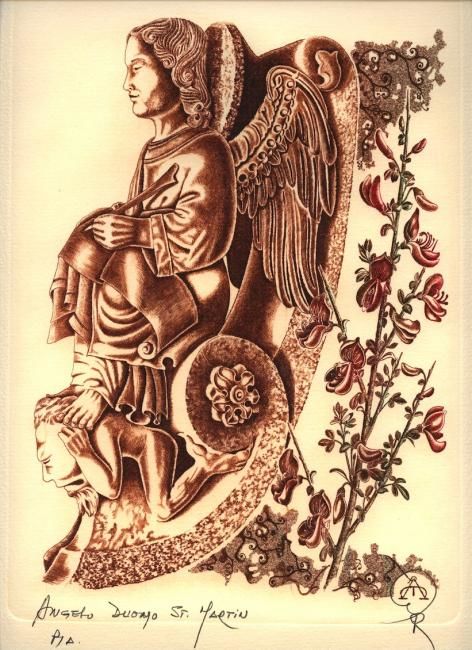 Отпечатки и Гравюры под названием "Angel Catedral de S…" - Alfomega, Подлинное произведение искусства, гравюра