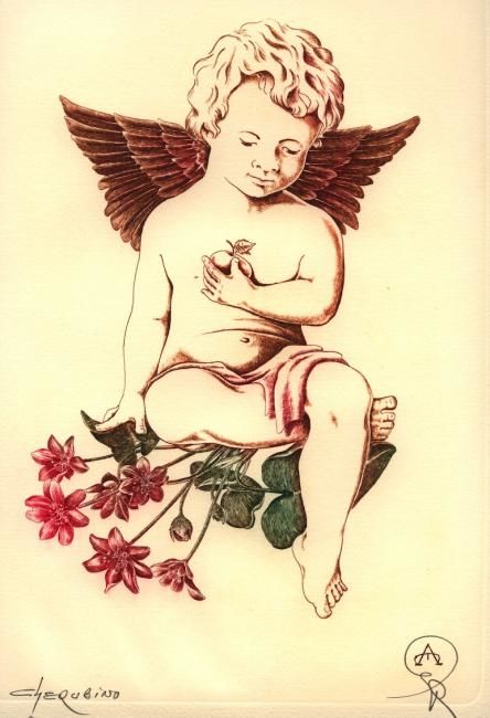 Отпечатки и Гравюры под названием "Angelito" - Alfomega, Подлинное произведение искусства, гравюра