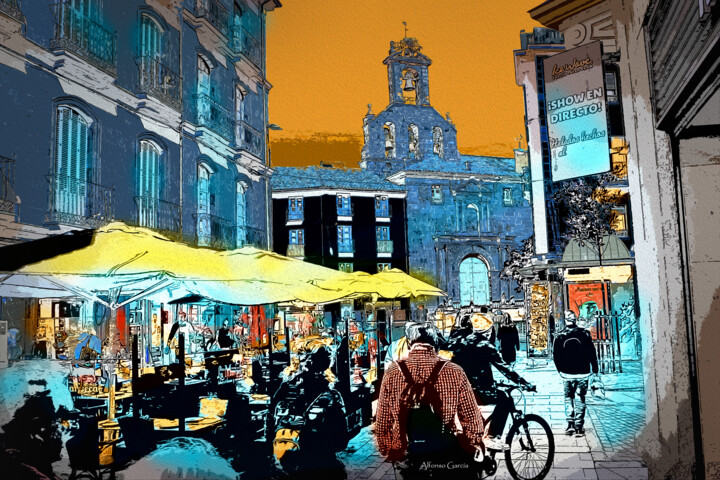Digital Arts titled "Bicis en Salamanca" by Alfonso García, Original Artwork, Digital Photography