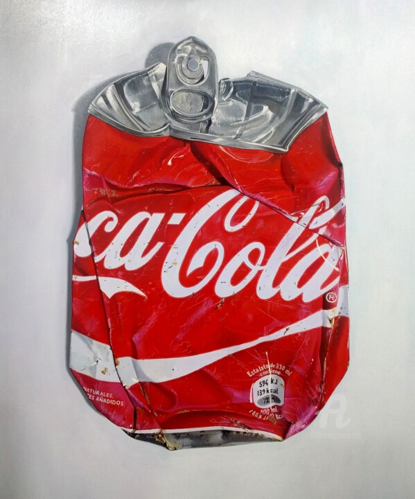 Peinture intitulée "COCA-COLA" par Alfonso Jimenez Barrera, Œuvre d'art originale, Huile