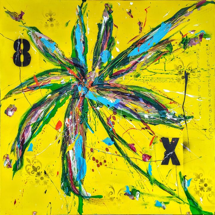 Pintura titulada "8 X" por Alfonso Sánchez, Obra de arte original, Acrílico Montado en Bastidor de camilla de madera