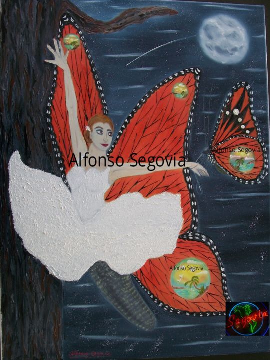 Pintura titulada "Bailando" por Alfonso Segovia, Obra de arte original, Oleo