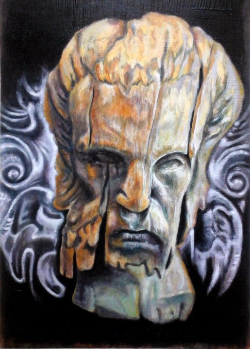 Painting titled "untitled" by Dominique Alfonso, Original Art, Oil