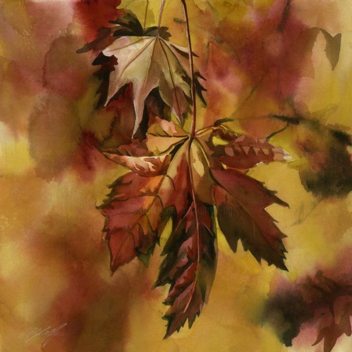 Autumn Leaves Original Drawing