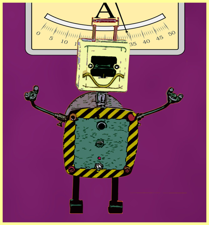 Digitale Kunst mit dem Titel "Robot alfa 004 - 2" von Alfredo Blasco Nuin, Original-Kunstwerk, 2D digitale Arbeit