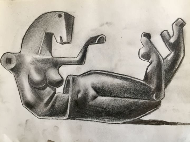 Drawing titled "Horse" by Alfredo Chiaramonte, Original Artwork, Pencil