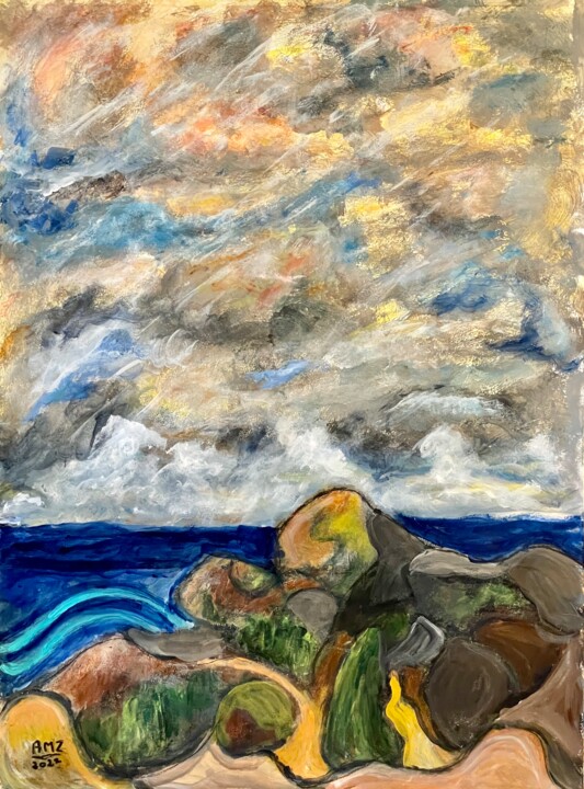 Painting titled "Stormy Prelude" by Alfredo Machado Zingg, Original Artwork, Acrylic