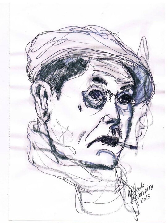 Drawing titled "Alfredo Marceneiro…" by Alfredo Marceneiro, Original Artwork, Gel pen