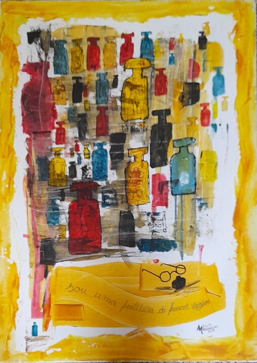 Картина под названием "I am a shelf of emp…" - Alfredo Marceneiro, Подлинное произведение искусства, Акрил