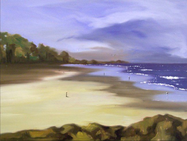 Pintura titulada "Playa infinita" por Alfredo Costa Buzio, Obra de arte original