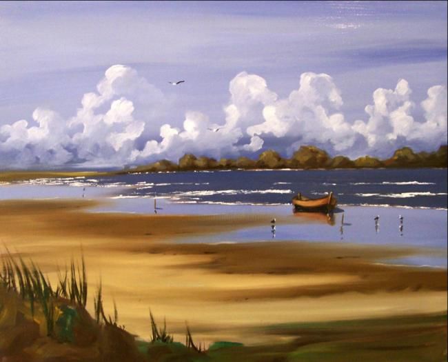 Картина под названием "Costa de Santa Tere…" - Alfredo Costa Buzio, Подлинное произведение искусства