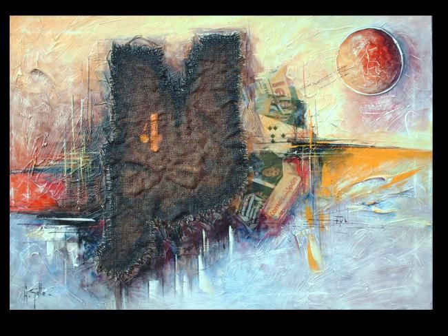 Painting titled "arte povera" by Alfredo Gatto, Original Artwork