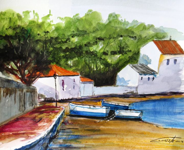 Pintura intitulada "julho-14-6.jpg" por Gineste, Obras de arte originais,