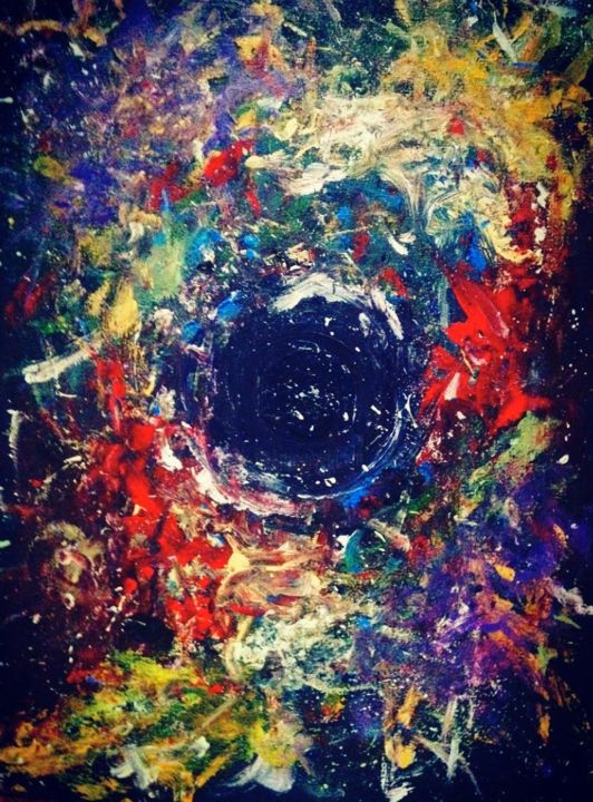 Painting titled "Cosmos" by Hobab Elbelazi, Original Artwork, Acrylic