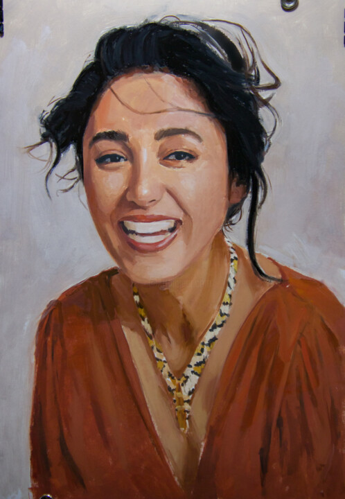 Pintura titulada "l'actrice-01" por Ali Azary, Obra de arte original, Oleo